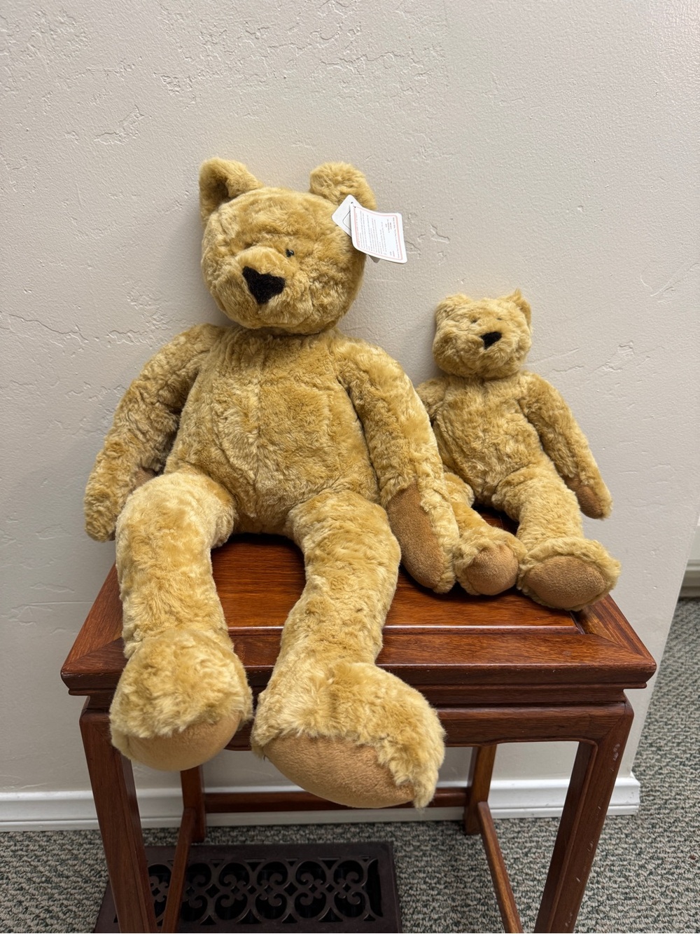 GANZ Heritage Plush Teddy Bears - Golden Tan Pair